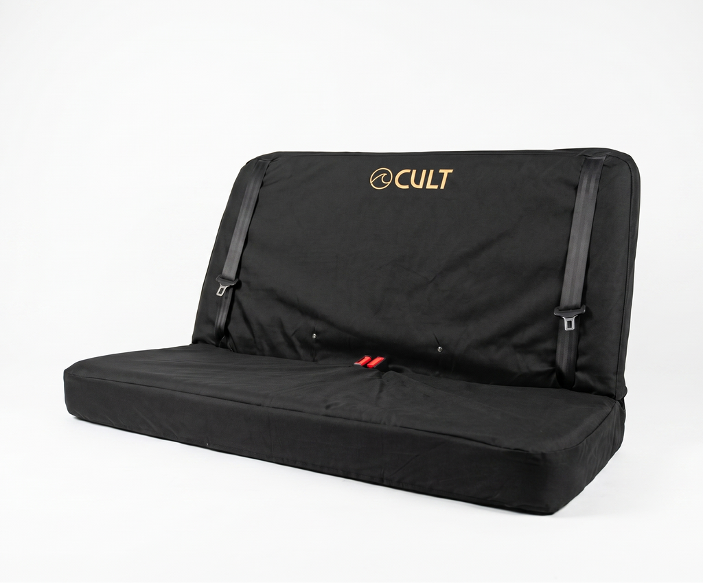 California Double Back Seat Cover BLACK (Headrest covers not included)