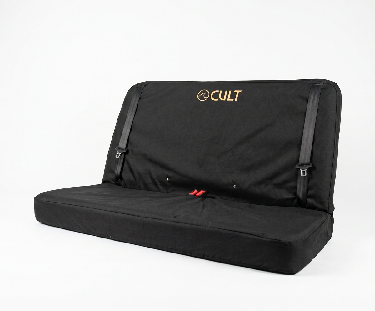 California Double Back Seat Cover BLACK (Headrest covers not included)