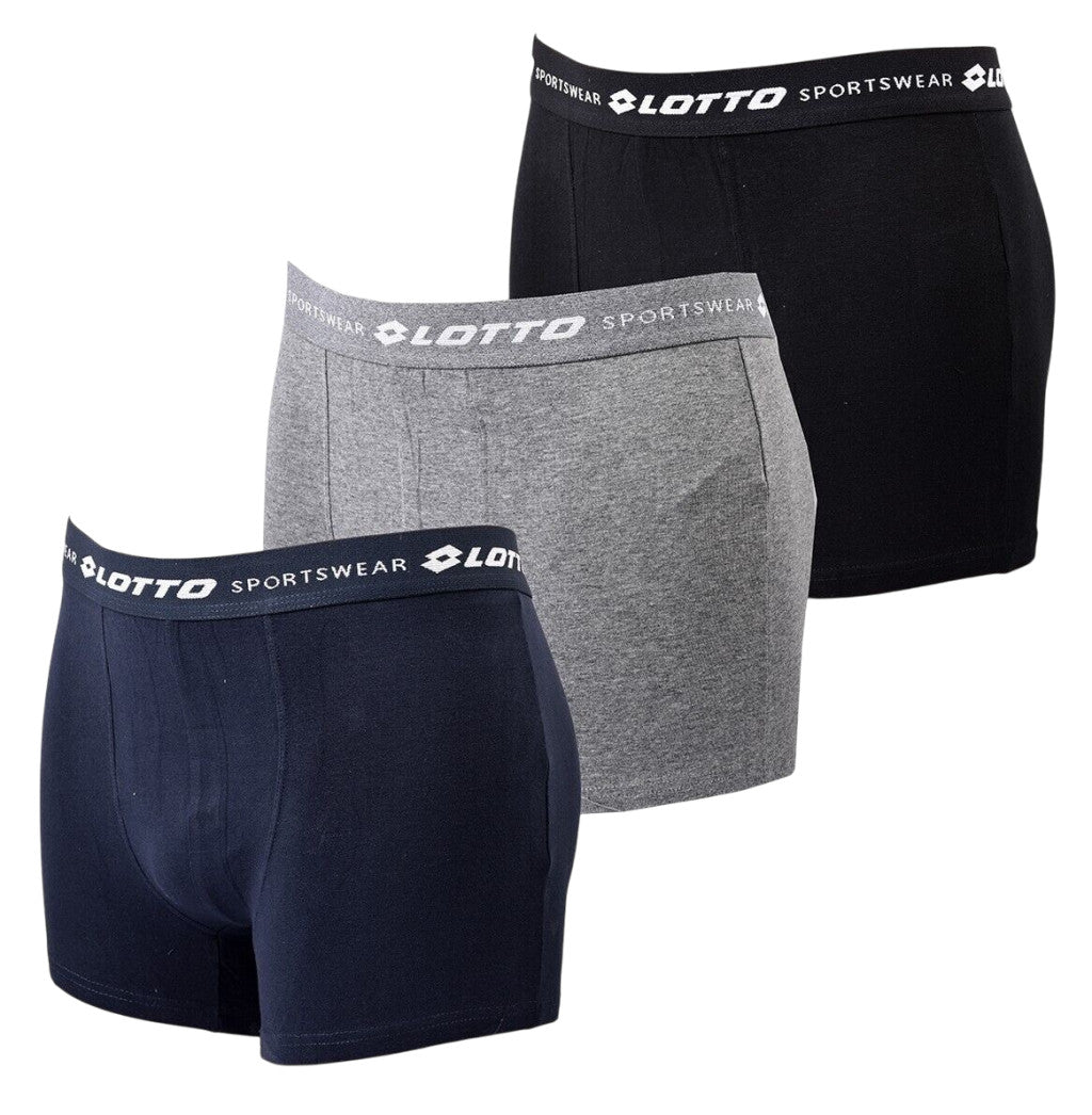 Lotto men's cotton boxer shorts - light grey - M