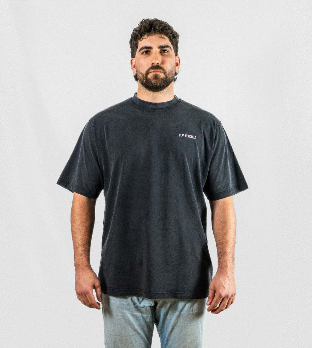 Camiseta Vercello Keels Negra Oversize
