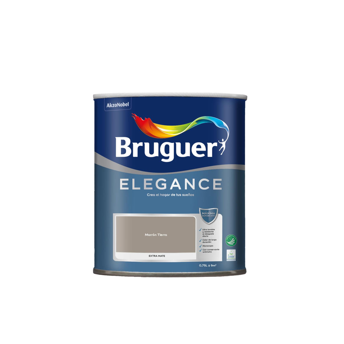 Bruguer ELEGANCE Pintura Monocapa ExtraMate, Paredes y Techos, Interior, Exterior protegido, Alta Durabilidad, UltraLavable, Resistente al Desgaste y Manchas Blanco 750 ml