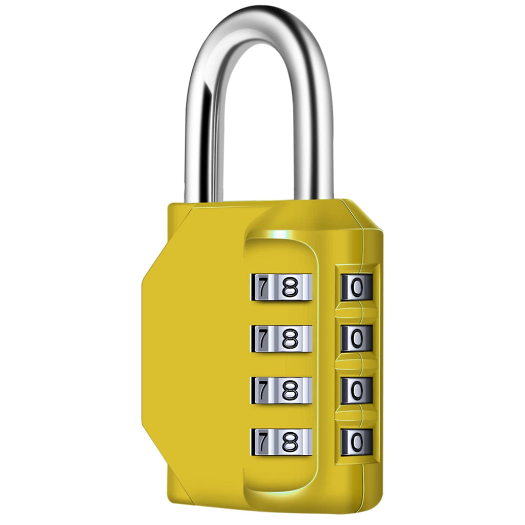 Candado Combinacion, Diyife Impermeable Candado Taquilla, Candado Seguridad 4 Dígitos, Candado para El Casillero del Gimnasio Escolar, Archivadores, Caja De Herramientas,Cerca, Cerrojo (Rojo)