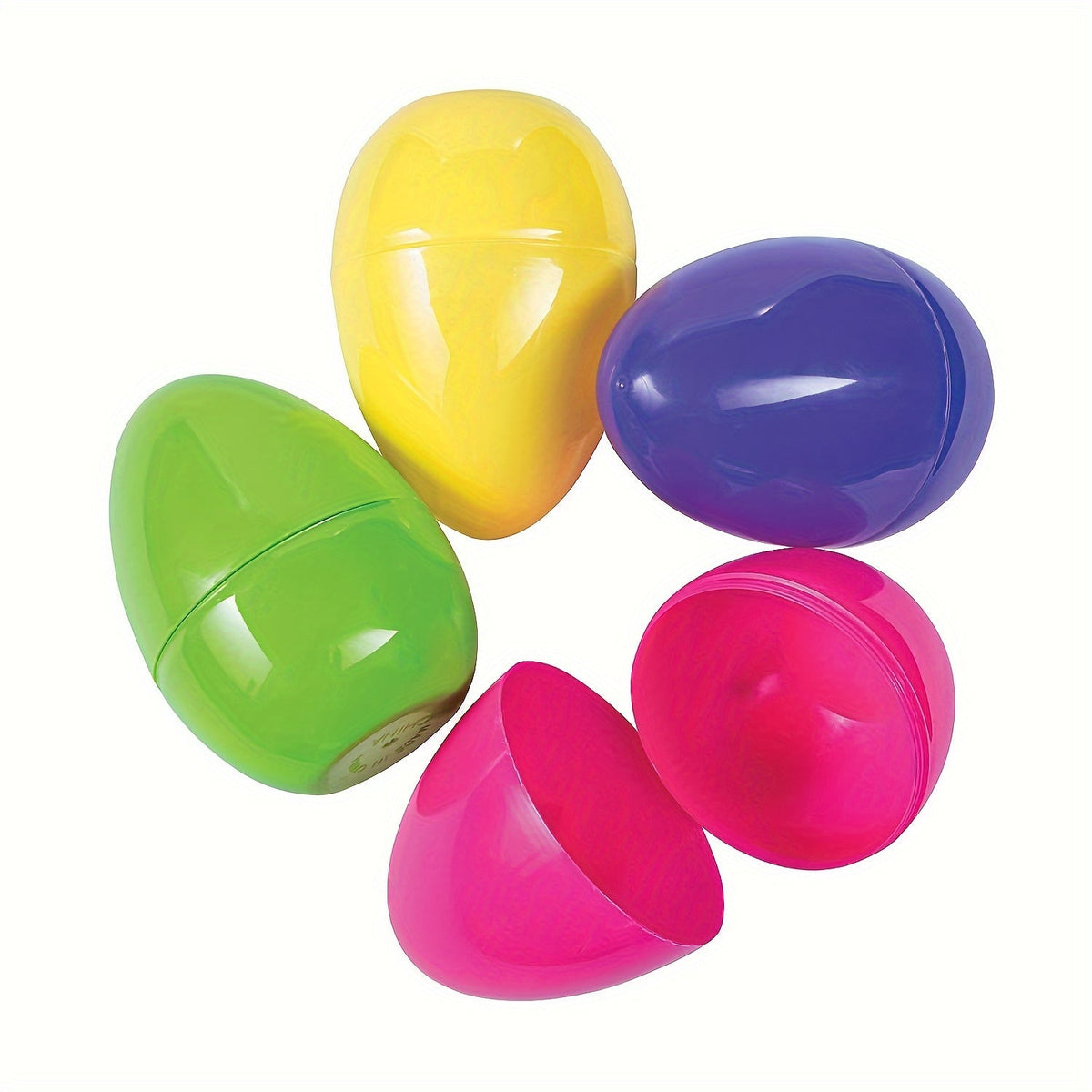 6Pcs Assorted Colors Giant Fillable Easter Eggs