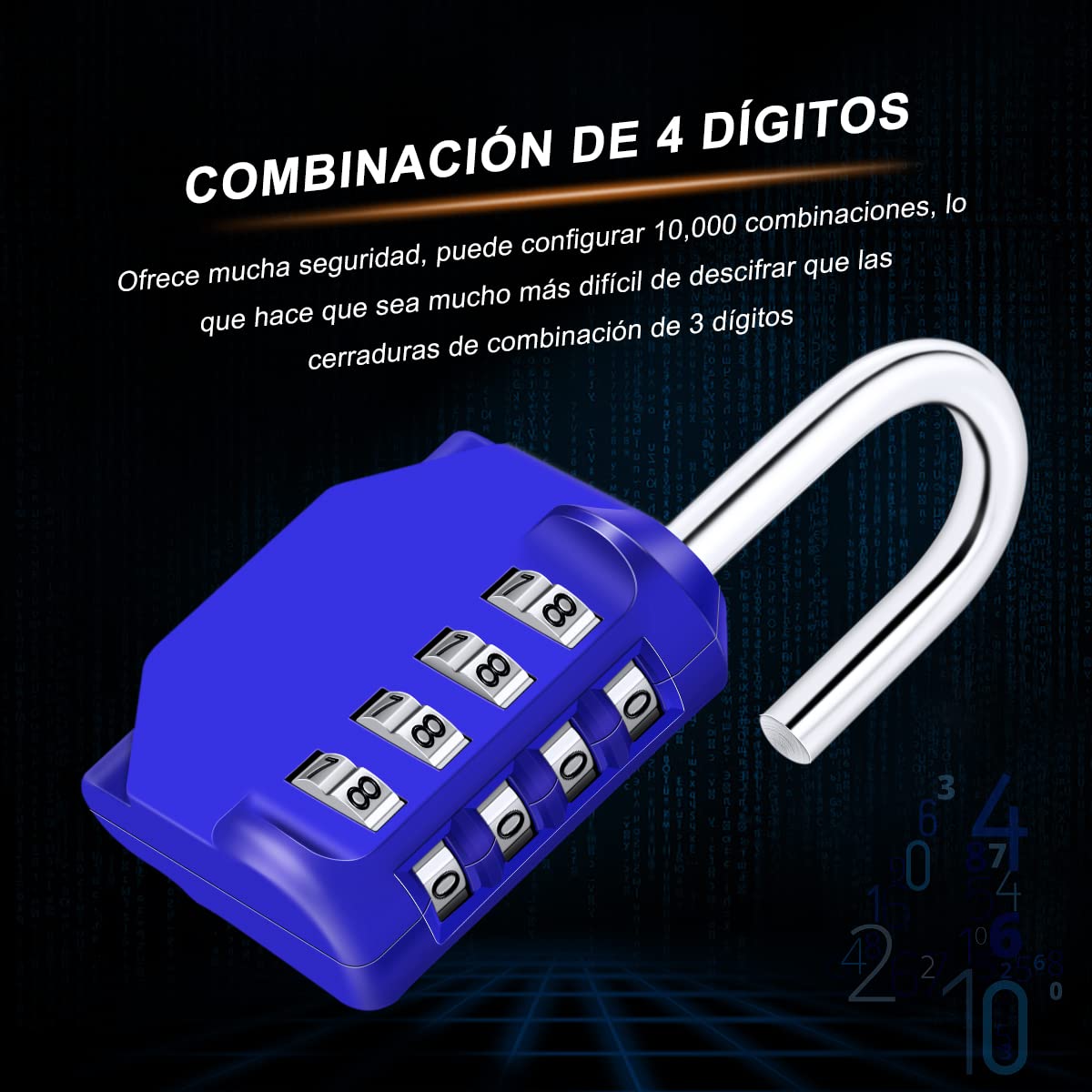 Candado Combinacion, Diyife Impermeable Candado Taquilla, Candado Seguridad 4 Dígitos, Candado para El Casillero del Gimnasio Escolar, Archivadores, Caja De Herramientas,Cerca, Cerrojo (Rojo)