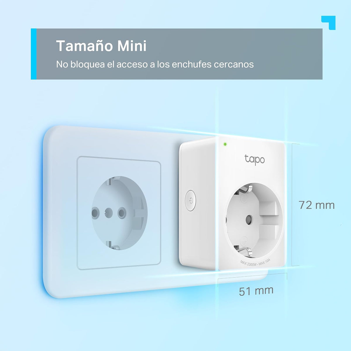 Tapo P100 - Enchufe Inteligente WiFi, Programa Horarios, Control App/Voz