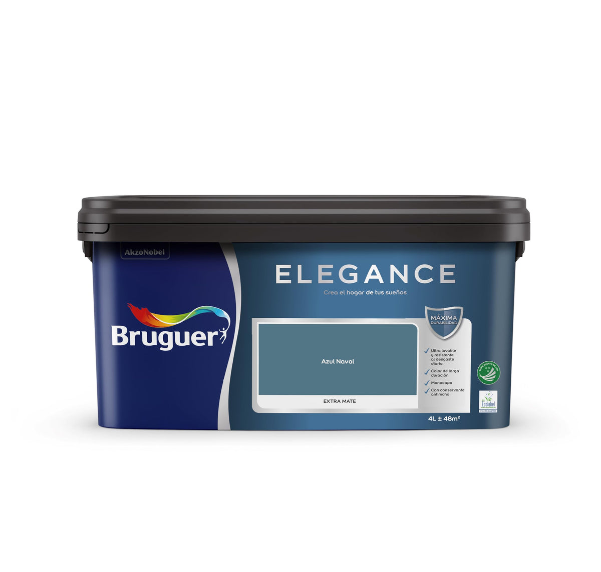 Bruguer ELEGANCE Pintura Monocapa ExtraMate, Paredes y Techos, Interior, Exterior protegido, Alta Durabilidad, UltraLavable, Resistente al Desgaste y Manchas Blanco 750 ml