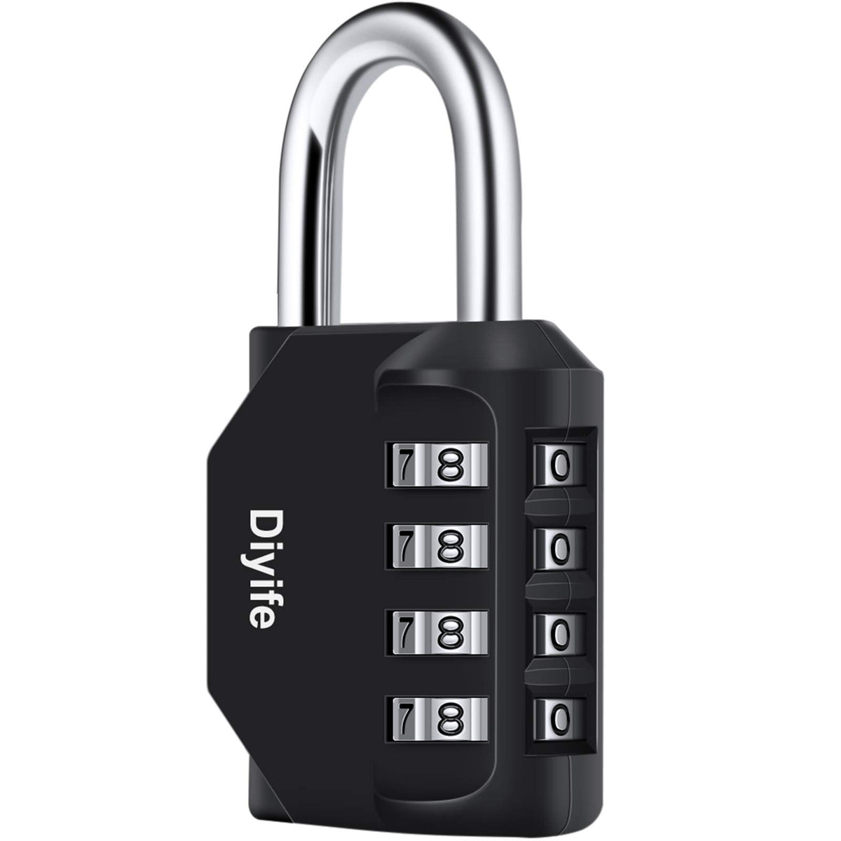 Candado Combinacion, Diyife Impermeable Candado Taquilla, Candado Seguridad 4 Dígitos, Candado para El Casillero del Gimnasio Escolar, Archivadores, Caja De Herramientas,Cerca, Cerrojo (Rojo)