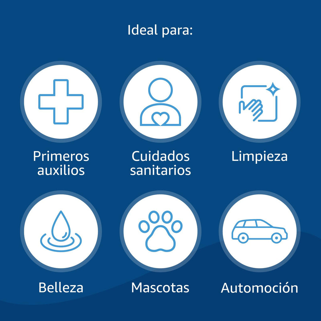 by Amazon Guantes Desechables de Nitrilo Azules, sin Polvo, sin Látex, Talla M, Paquete de 100