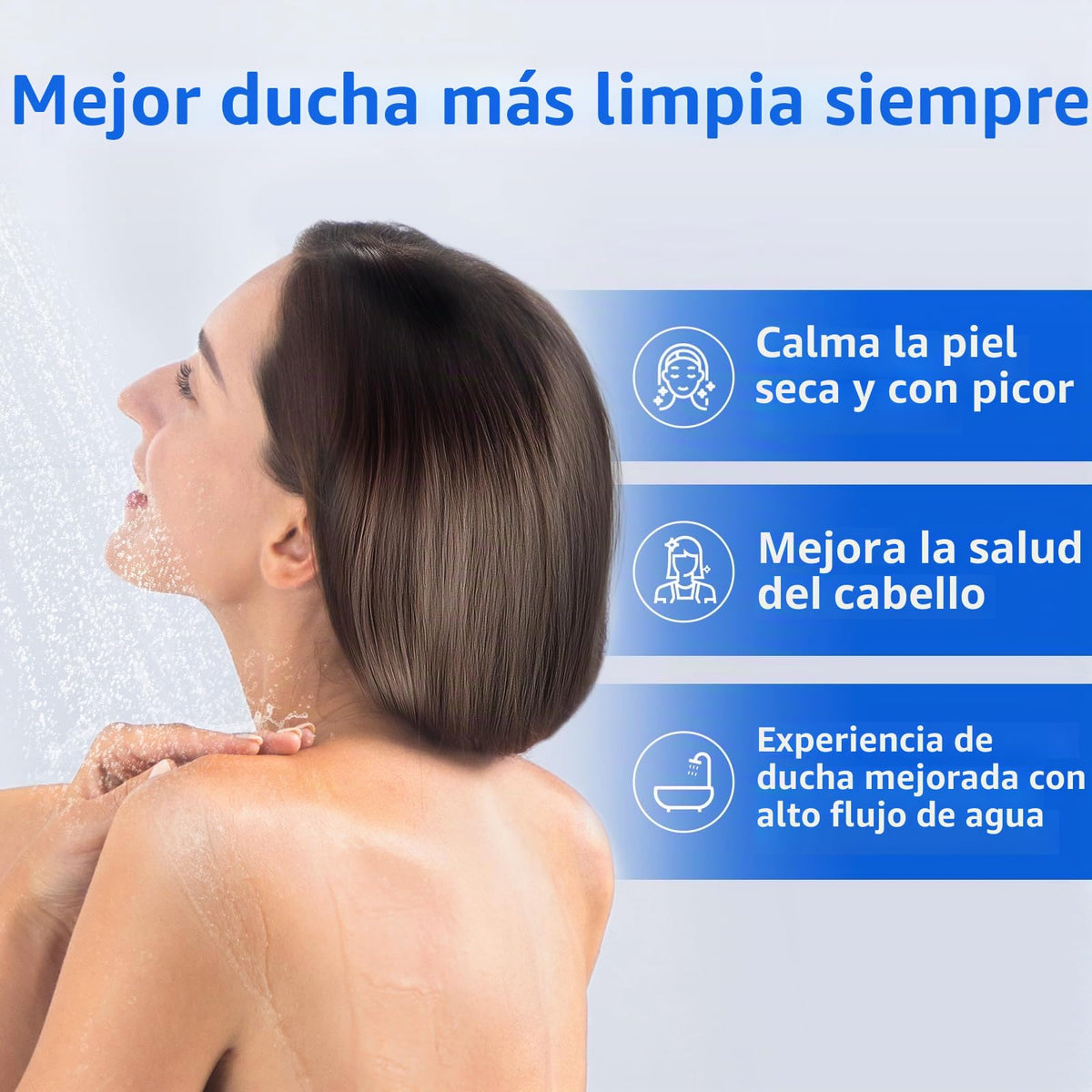 Philips Water Filtro de ducha en línea + 3 cartuchos de repuesto, reduce hasta un 99 % de CLORO, CROMADO, capacidad de filtración de 50 000 L por filtro