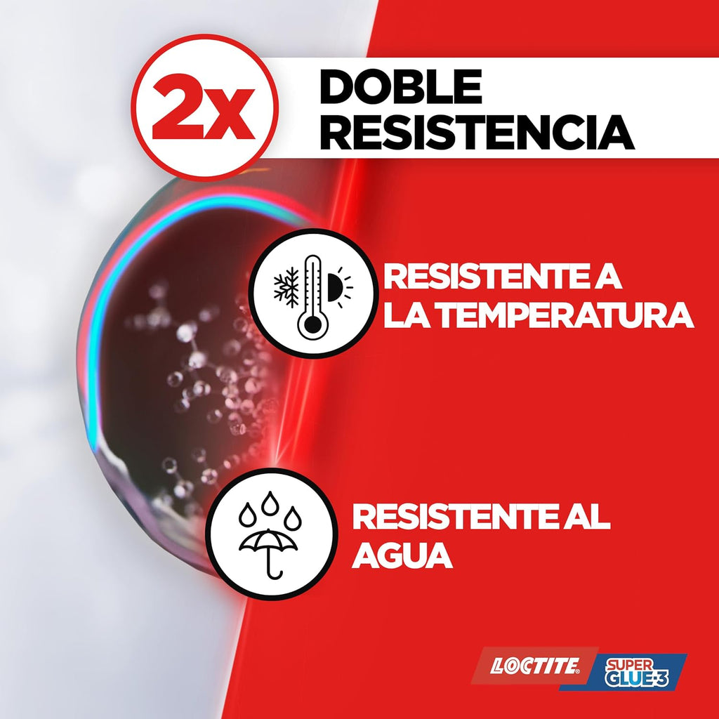 Loctite Super Glue-3 Monodosis, Pegamento Instantáneo Transparente, 3 x 1 g