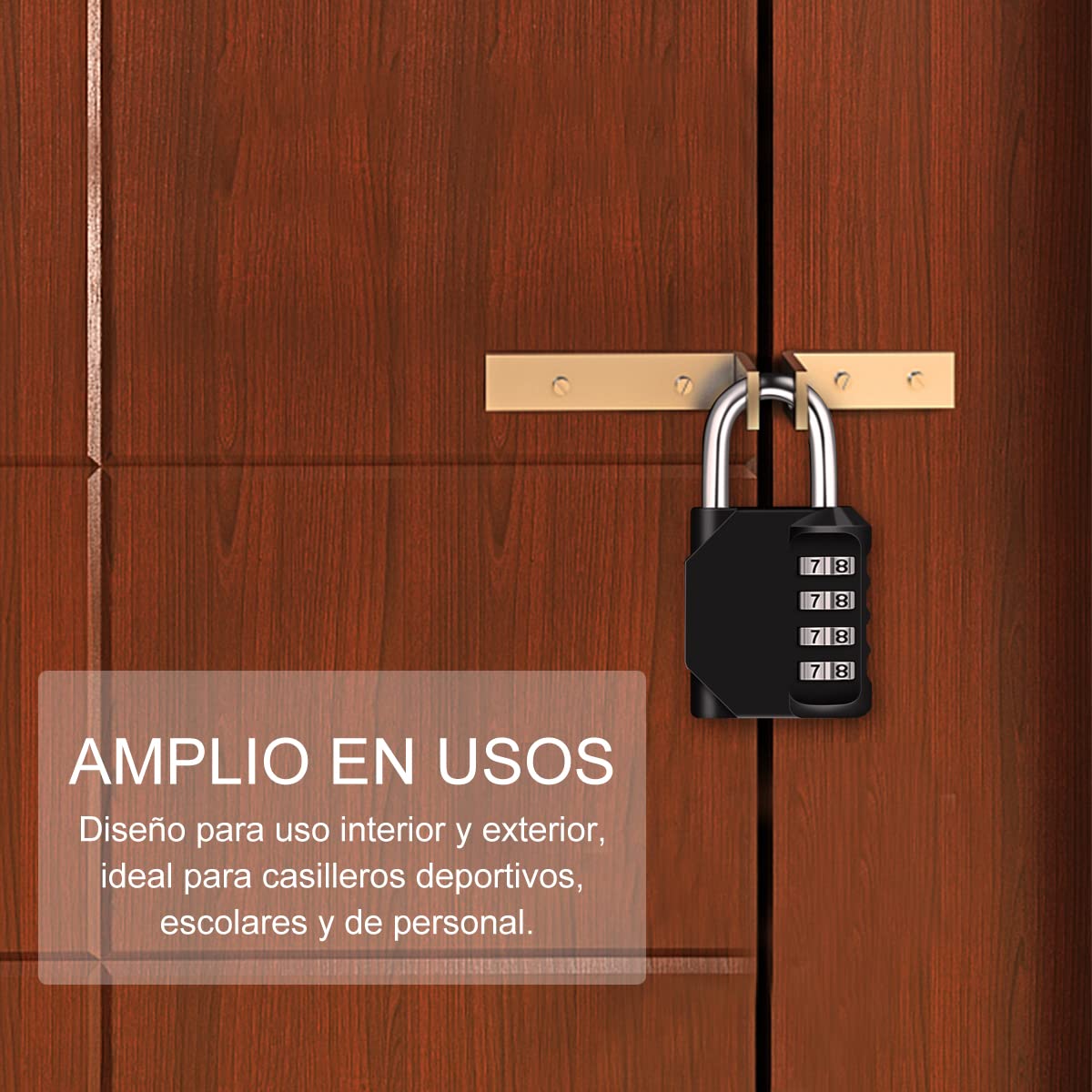 Candado Combinacion, Diyife Impermeable Candado Taquilla, Candado Seguridad 4 Dígitos, Candado para El Casillero del Gimnasio Escolar, Archivadores, Caja De Herramientas,Cerca, Cerrojo (Rojo)