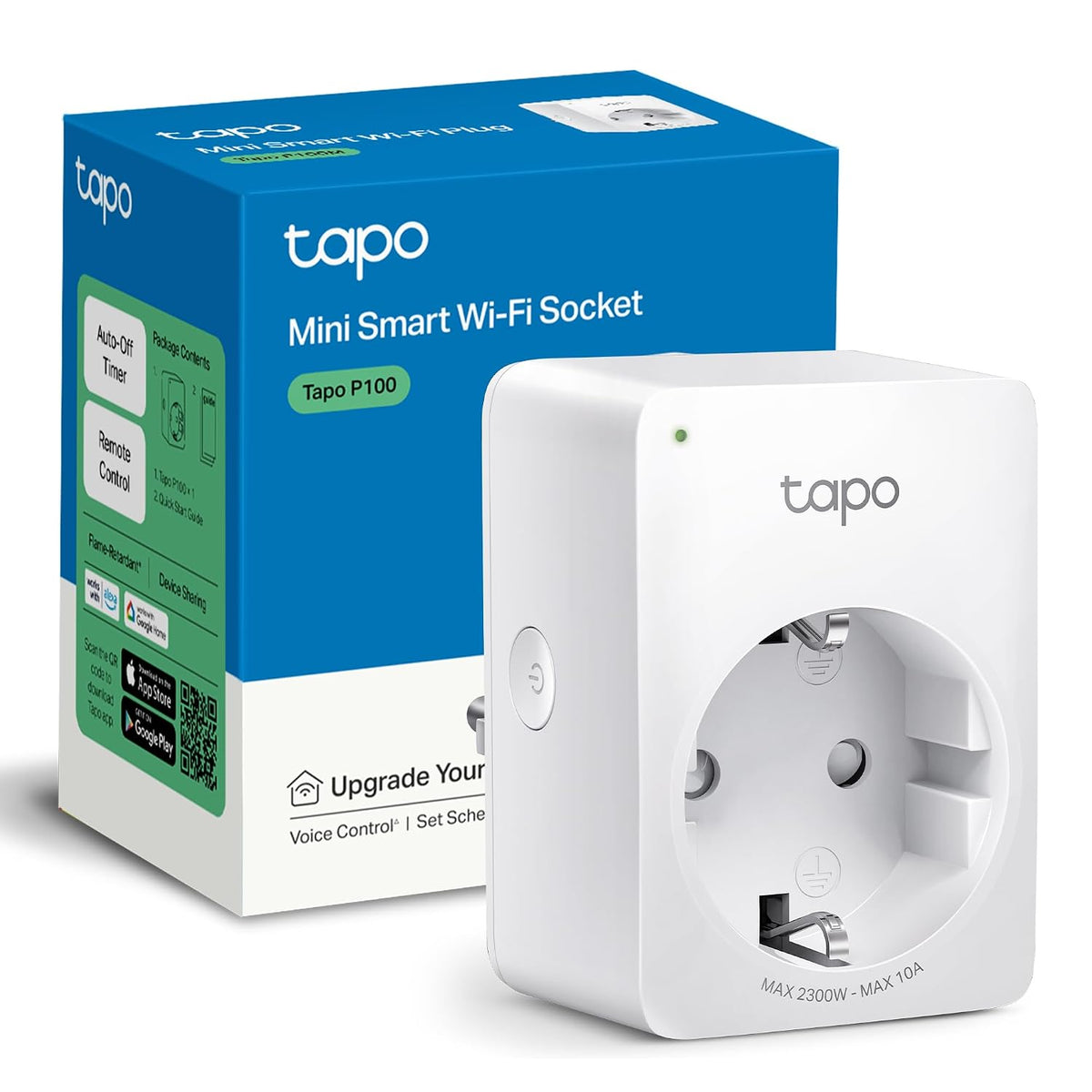 Tapo P100 - Enchufe Inteligente WiFi, Programa Horarios, Control App/Voz