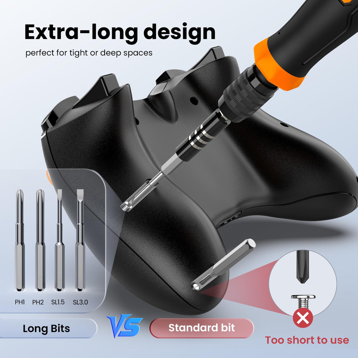 JOREST 40Pcs Destornilladores Precision Kit, Set Herramientas con Torx T1 T2 T3 T4 T5, TR6 T7 T8 T9 T10 T15, Triwing Y00, P2/P5, -1.0/2.0, etc, per Switch, PS4, Joycon, Xbox, PC, Mac, Laptop, Gafas