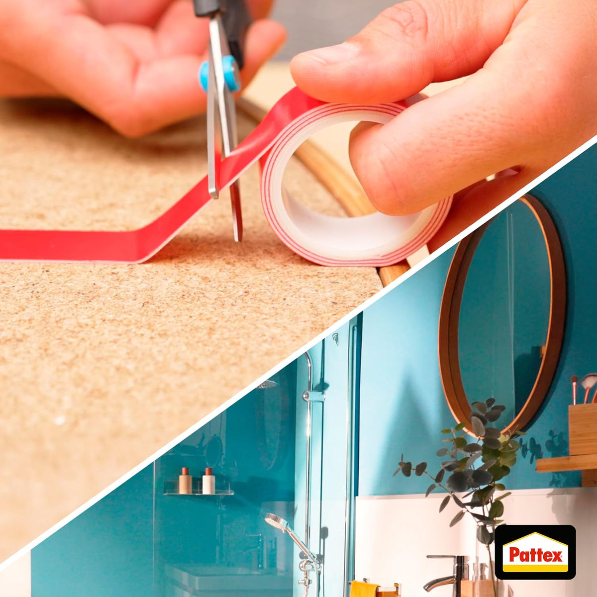 Pattex No Más Clavos Cinta, cinta adhesiva para aplicaciones permanentes, cinta de doble cara extrafuerte, adhesivo de montaje para interior y exterior, 19 mm x 1,5 m