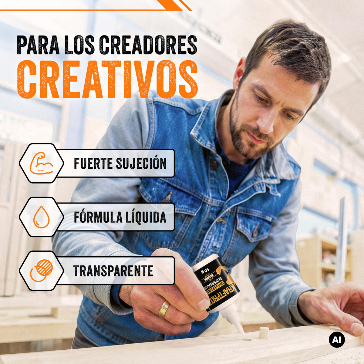 Pegamento Universal Gel 50 g - Adhesivo Multiuso Cianoacrilato Reparación