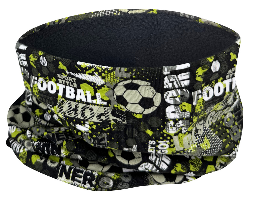 Kinder Beanie Mütze & Loop - Fussball
