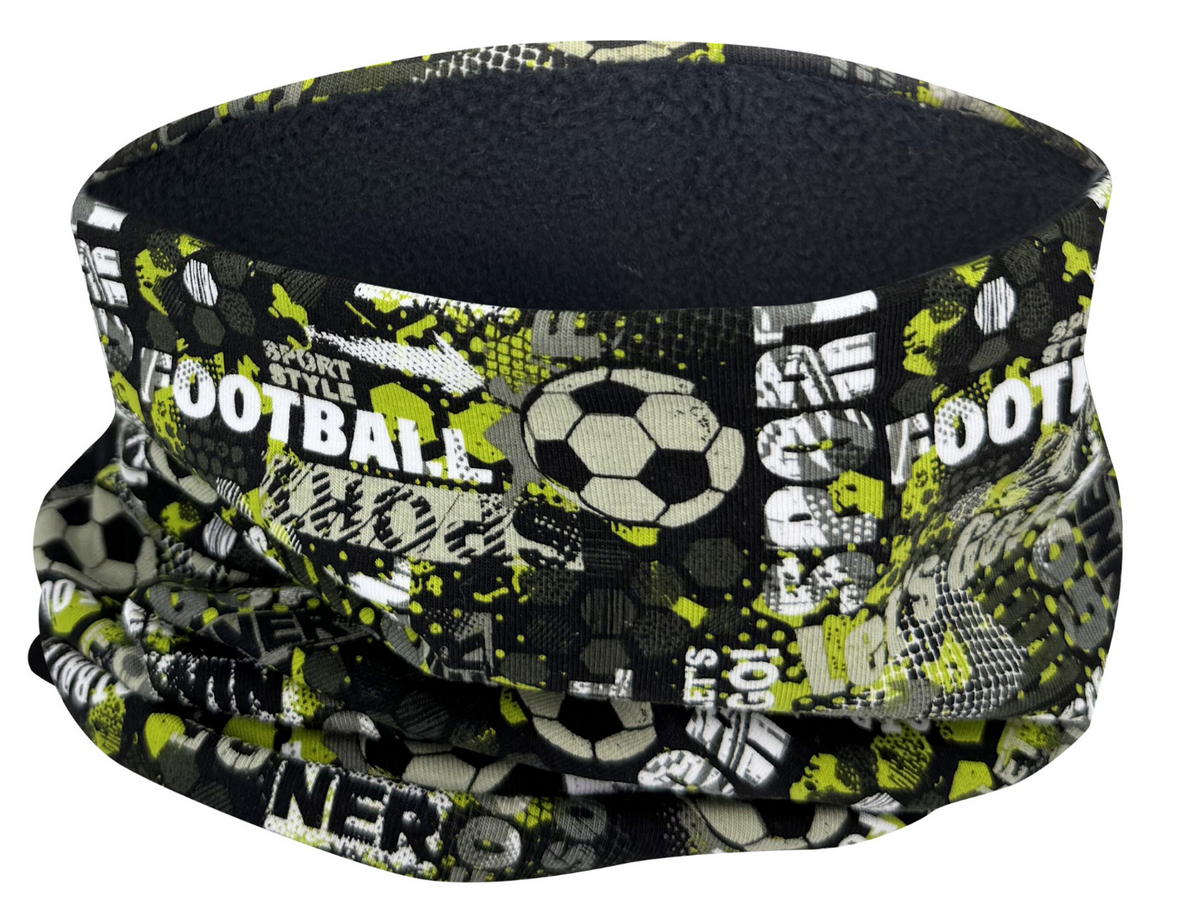 Kinder Beanie Mütze & Loop - Fussball