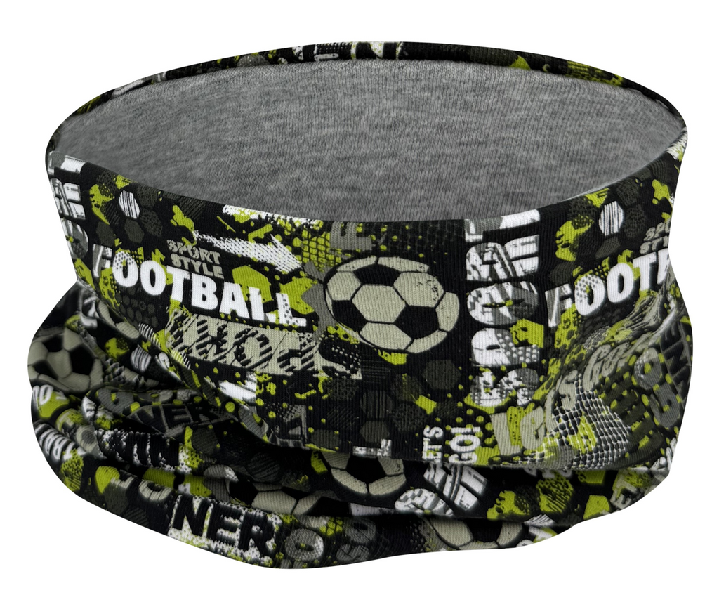 Kinder Beanie Mütze & Loop - Fussball