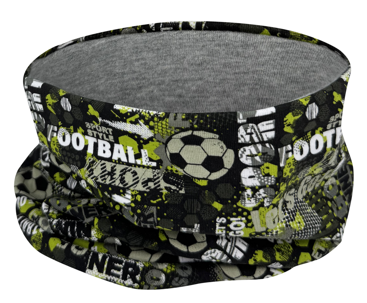 Kinder Beanie Mütze & Loop - Fussball