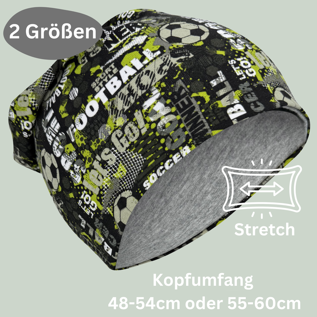 Kinder Beanie Mütze & Loop - Fussball