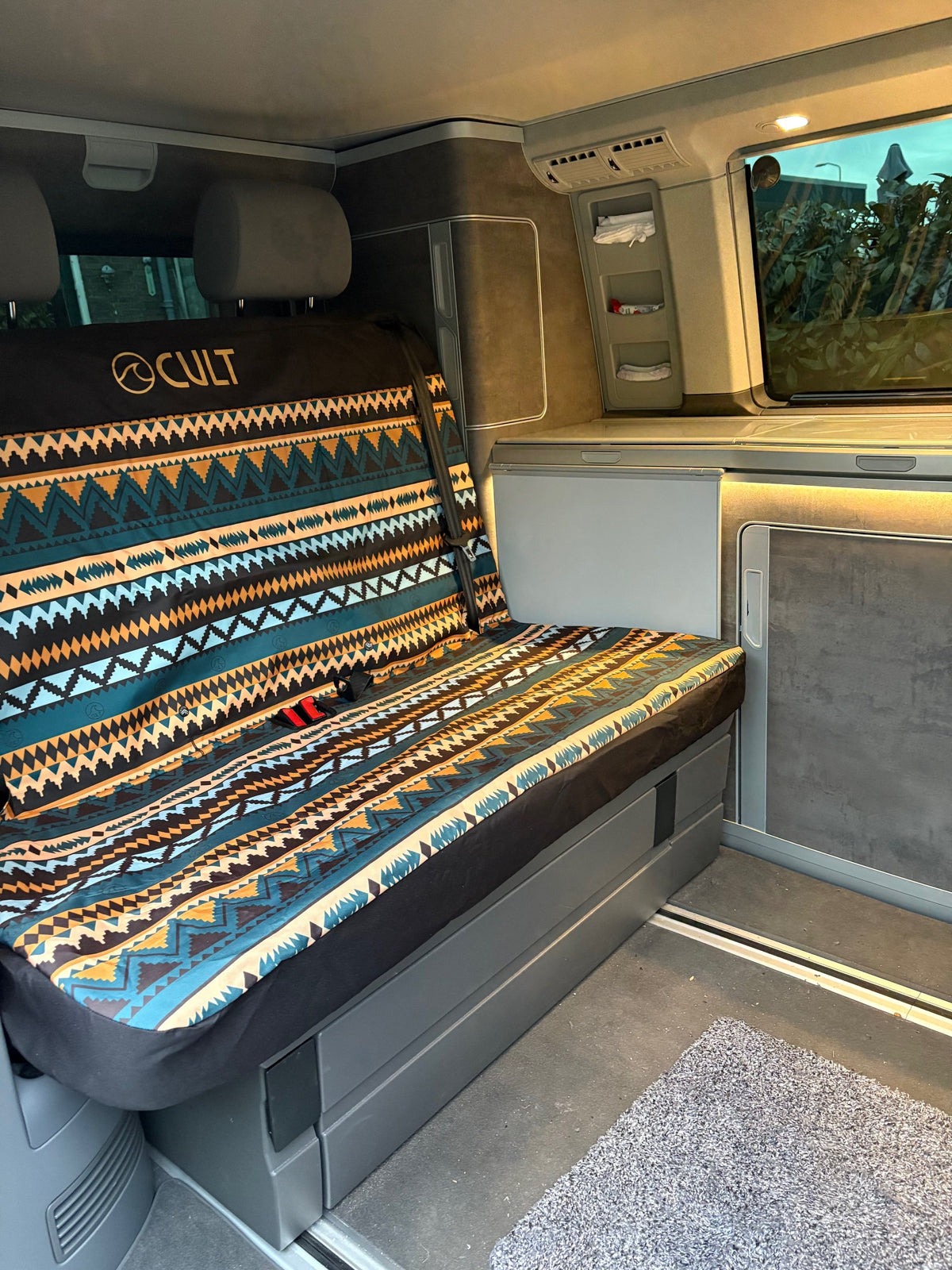 California Double Back Seat Cover BLACK (Headrest covers not included)