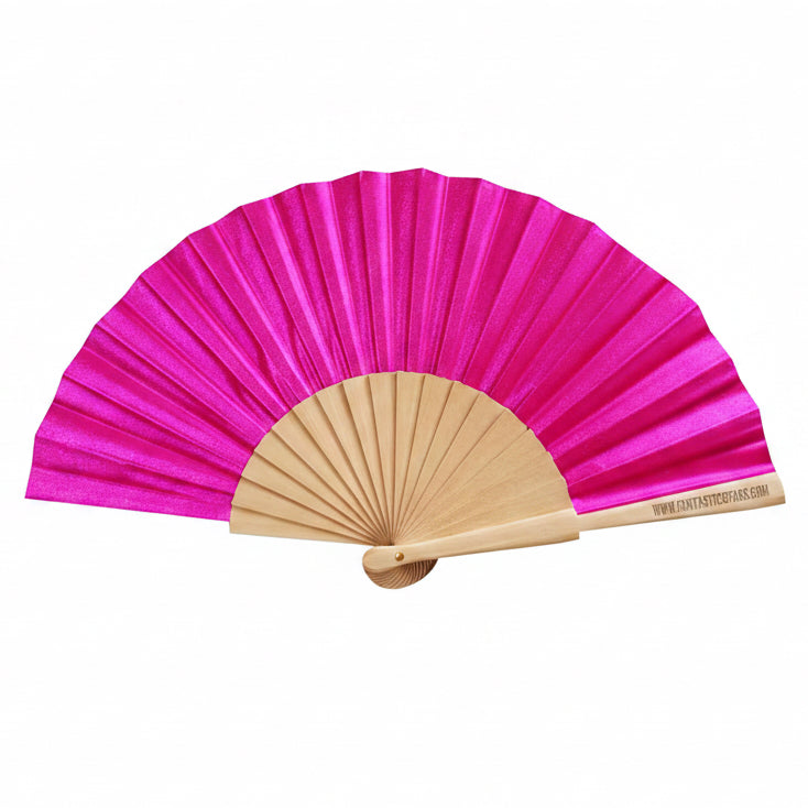 Hot Pink Pearlised Shimmer 23cm fan