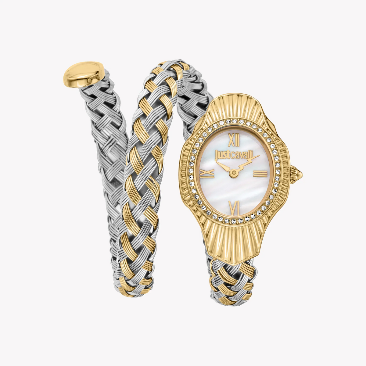 Just Cavalli Women's Gold Stainless Steel Watch, White Dial | Jc1l305m0055