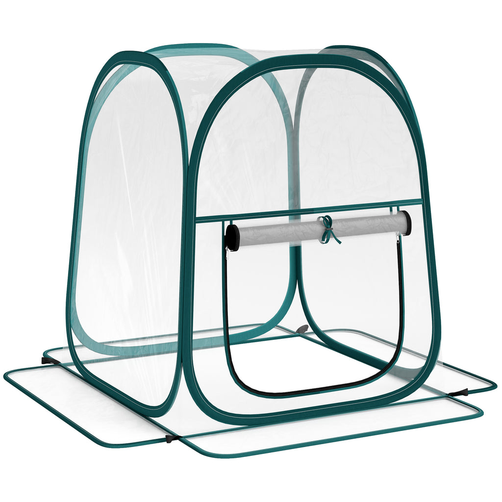 Mini serre de jardin, mini pop up serre en PVC transparent, pour intérieur ou extérieur, pour légume, 70 x 70 x 80 cm