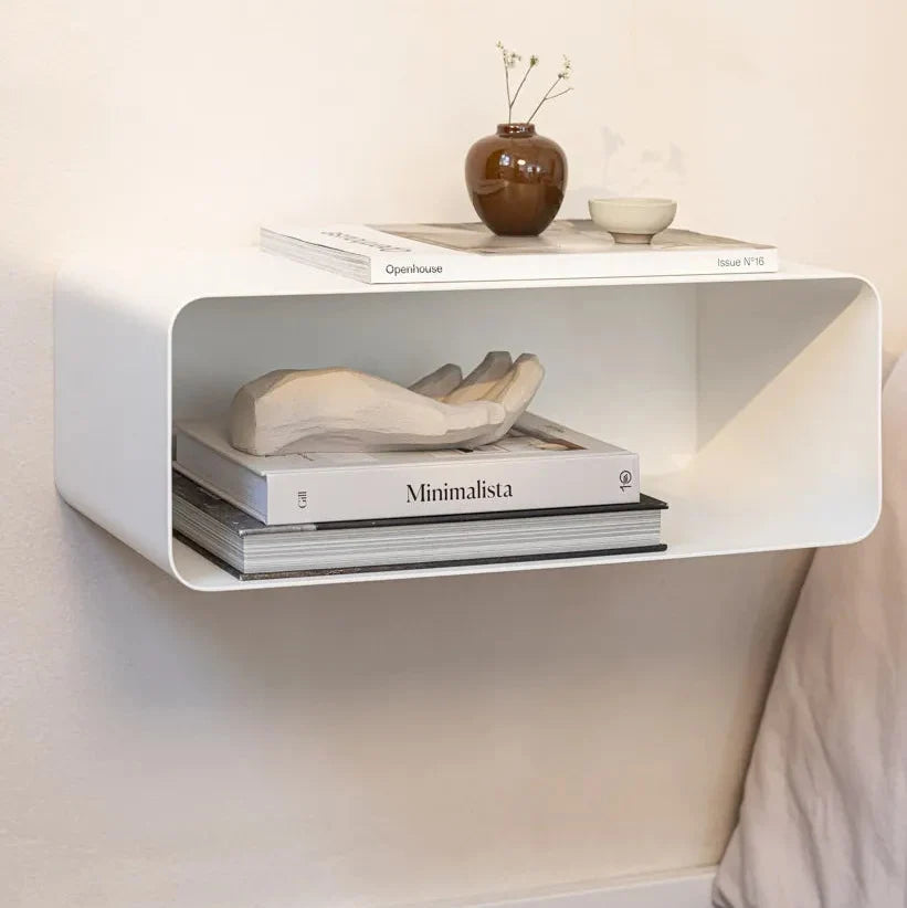 Mesita de pared COMO – mesita de noche flotante en metal