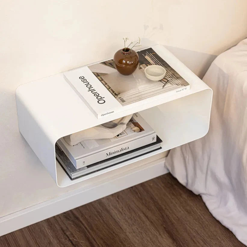 Mesita de pared COMO – mesita de noche flotante en metal