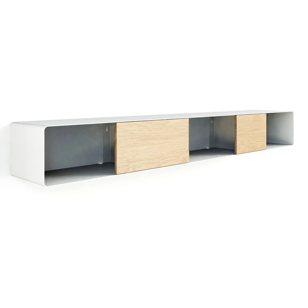 Consola de pared RIVA – mesa de pared en metal y madera