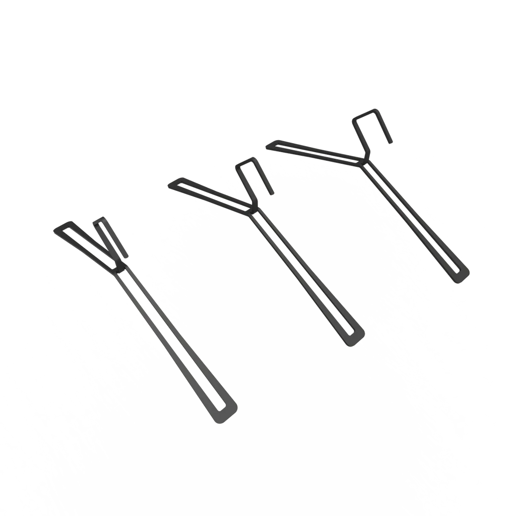 Perchas de ropa de acero Capri (set de 3)