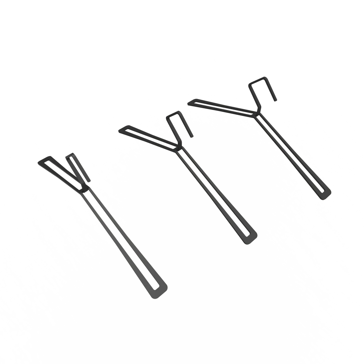 Perchas de ropa de acero Capri (set de 3)