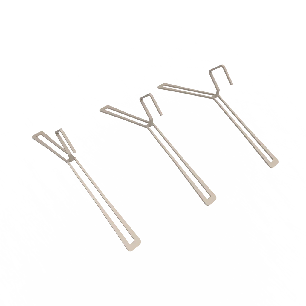 Perchas de ropa de acero Capri (set de 3)