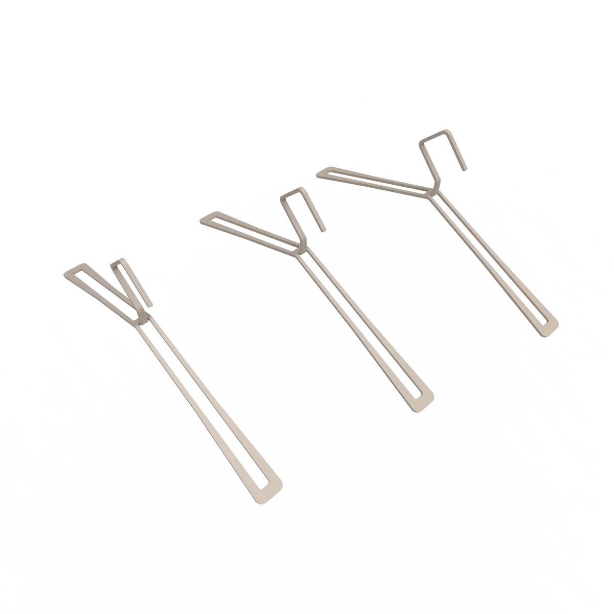 Perchas de ropa de acero Capri (set de 3)