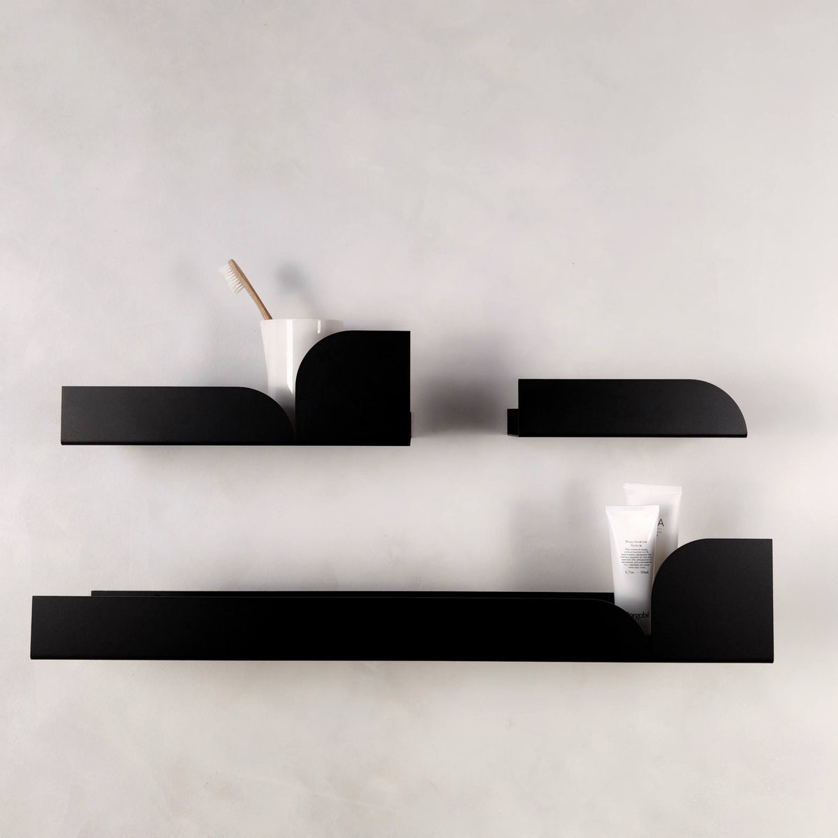 Estantería de pared metálica Torino – repisa flotante para baño y cocina