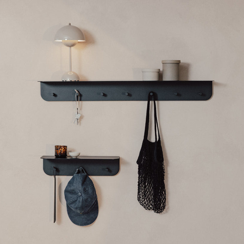 Perchero de pared Milano con estante y ganchos