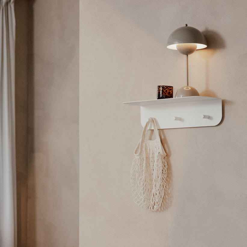Perchero de pared Milano con estante y ganchos