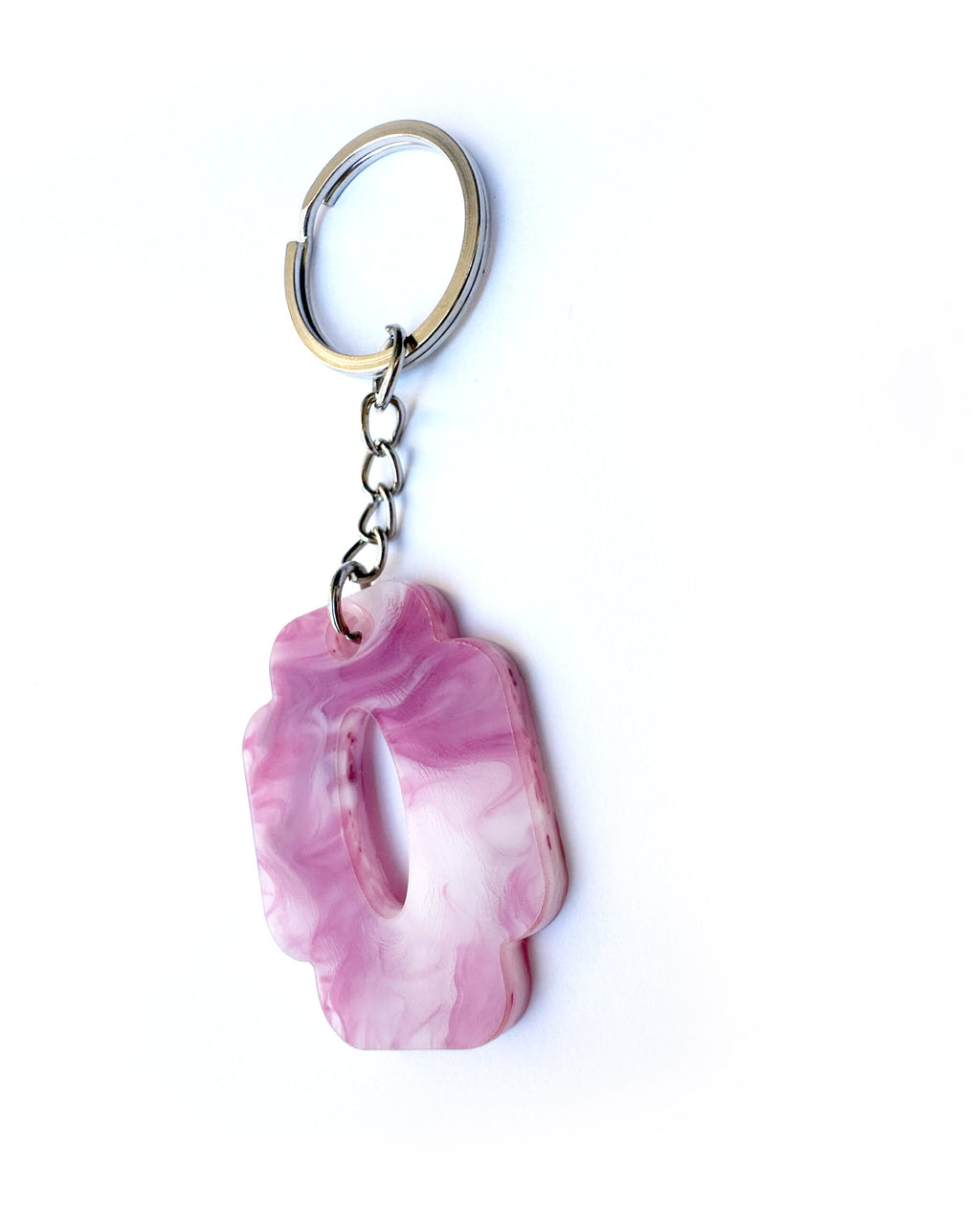 Llavero rosa marmolado