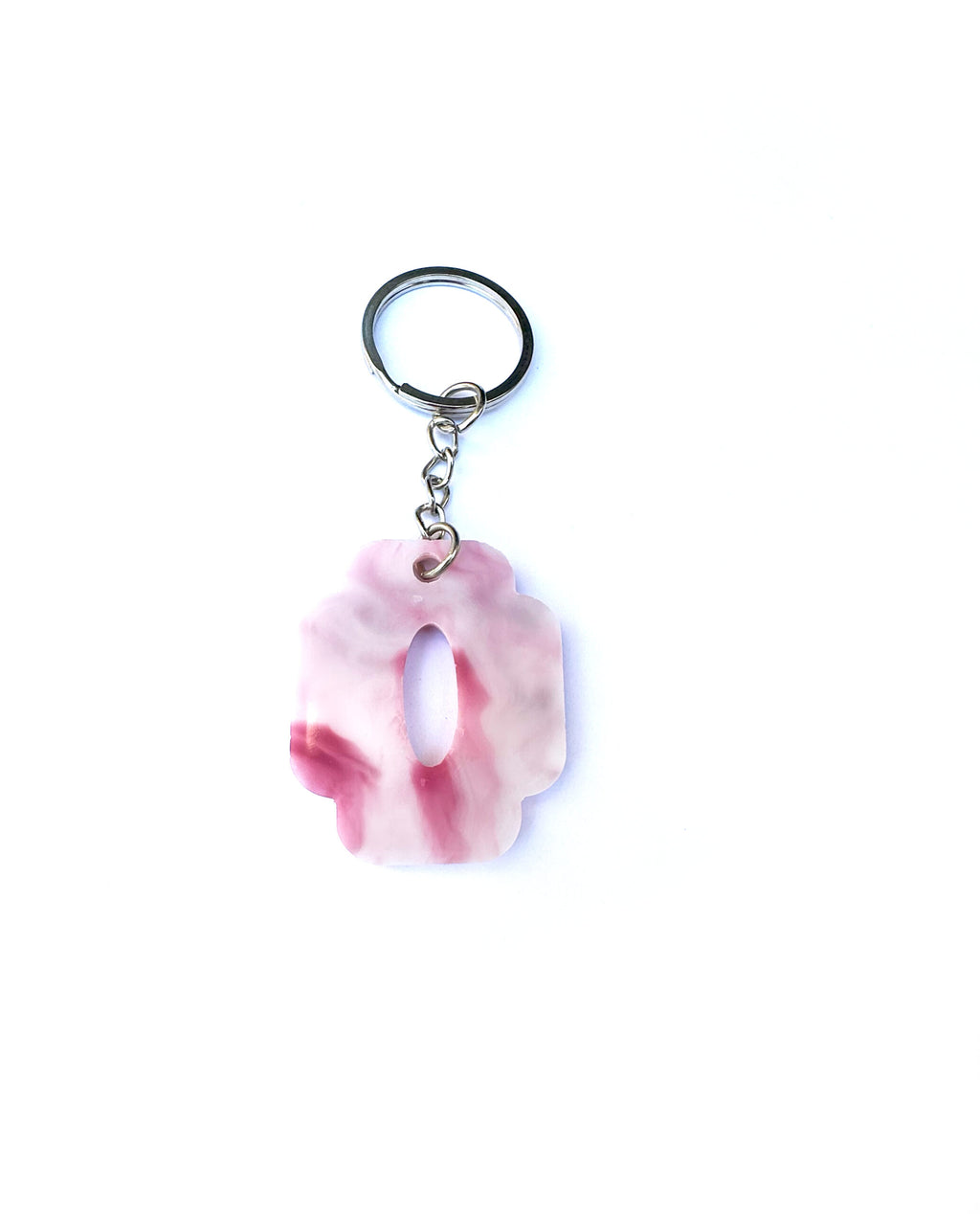 Llavero rosa marmolado