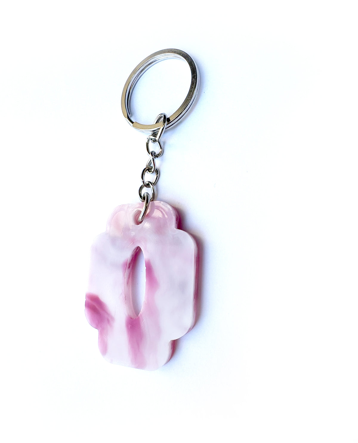 Llavero rosa marmolado