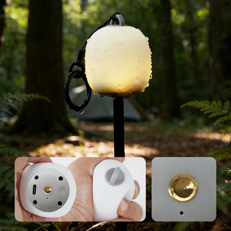 Rechargeable LED Camping Lantern – Portable Mini Silicone Egg-Shaped Ambient Light(2PCS)