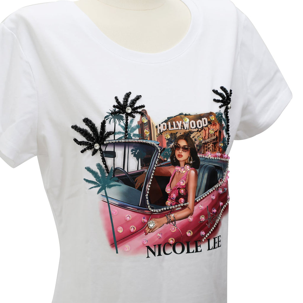 Camiseta con Brillos Nicole Lee — Hollywood Drive | Moda Mujer TikTok