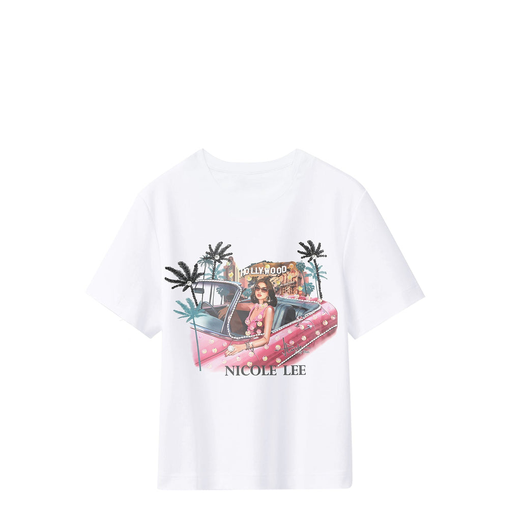 Camiseta con Brillos Nicole Lee — Hollywood Drive | Moda Mujer TikTok