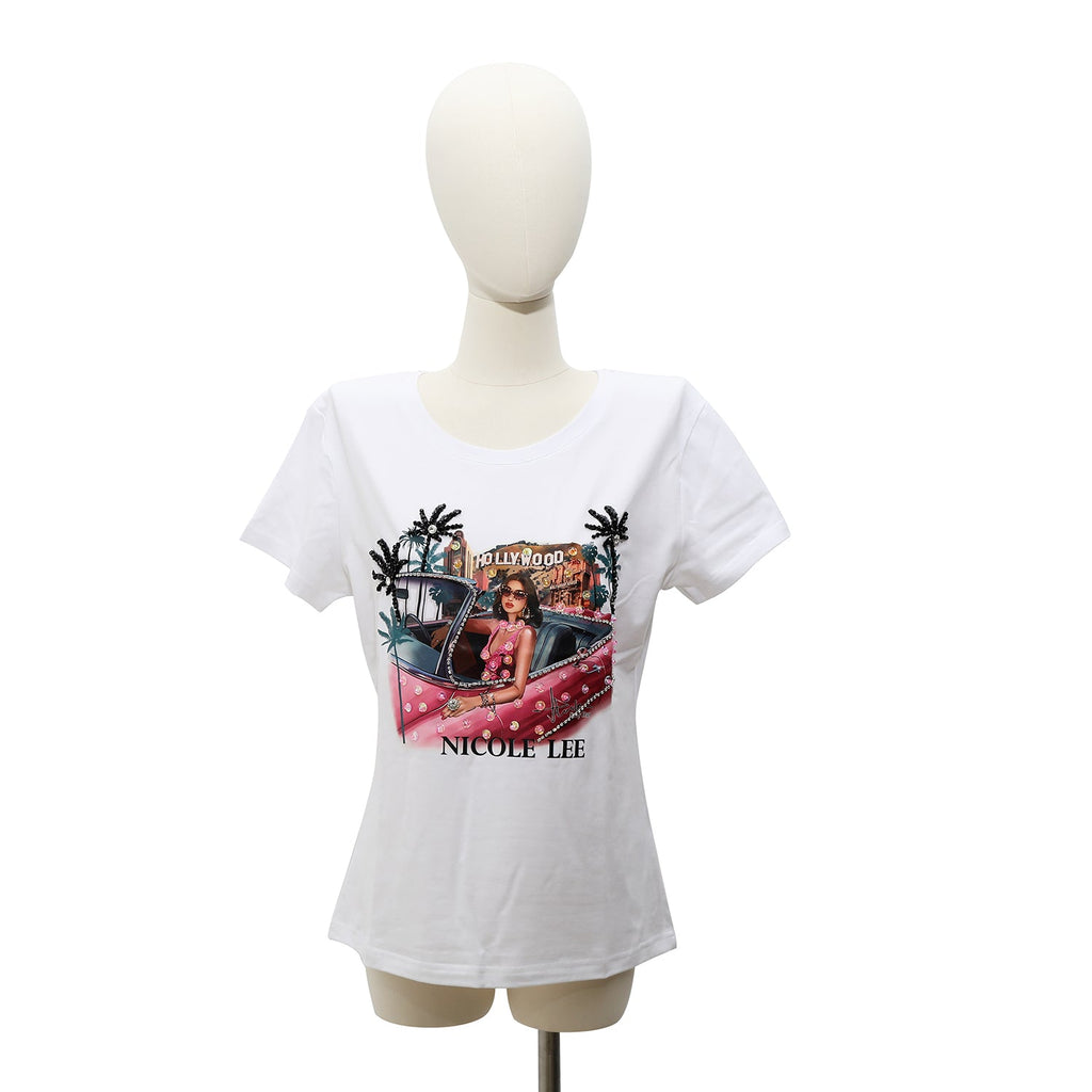 Camiseta con Brillos Nicole Lee — Hollywood Drive | Moda Mujer TikTok