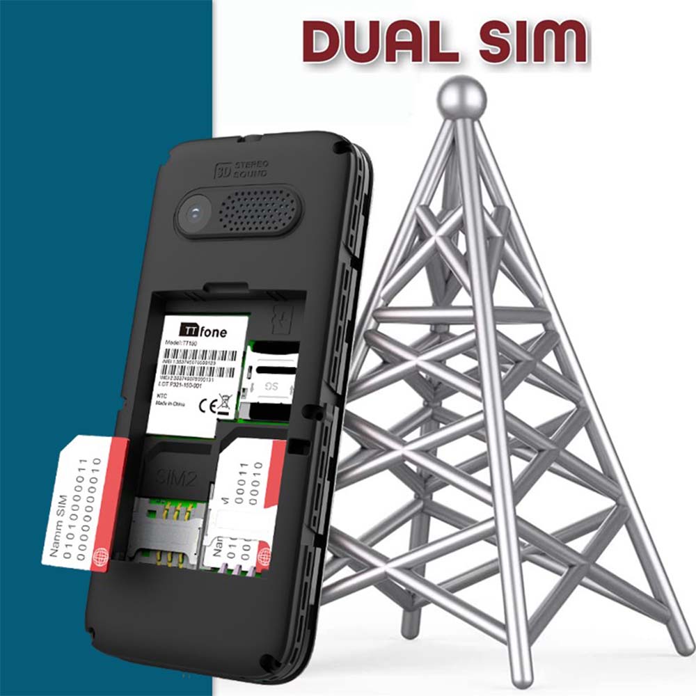 TTfone TT150 Blue Dual SIM with Mains Charger