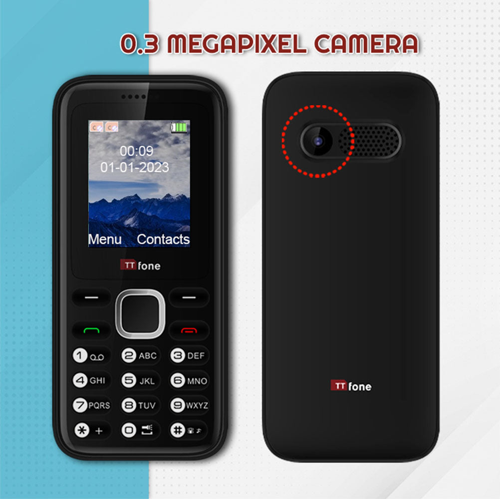 Used - TTfone TT150 Blue Dual SIM Mobile with Mains Charger