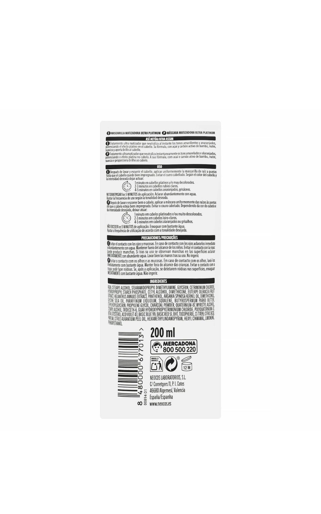 Deliplus - Masque Déjaunissant Ultra Platinum