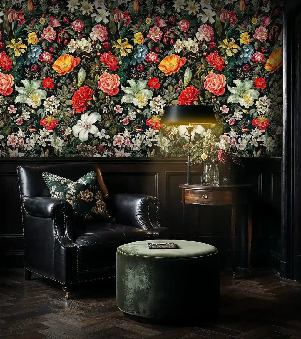 Dark Flower Paradise Wallpaper
