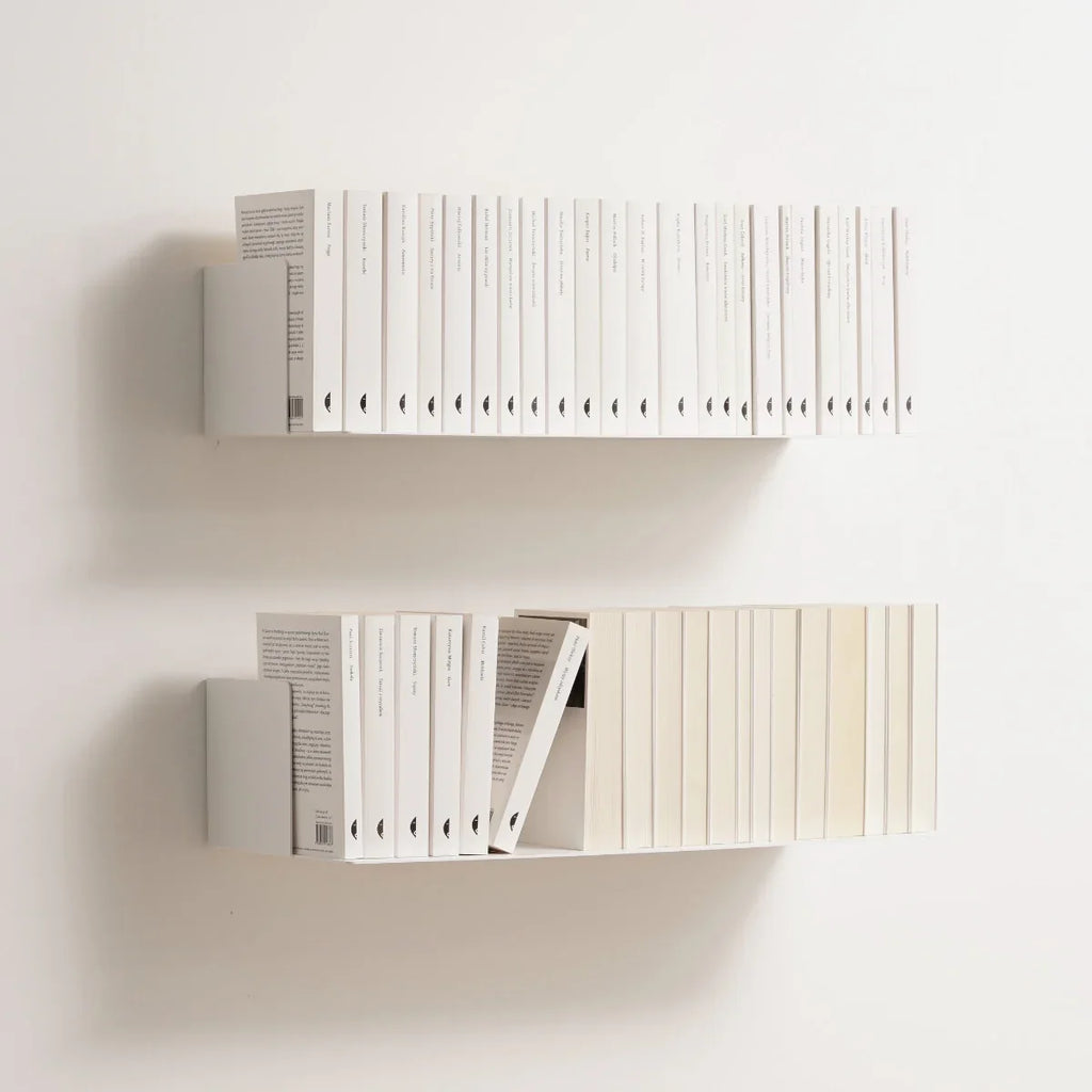 Estantería de pared metálica Bergamo – repisa flotante para libros